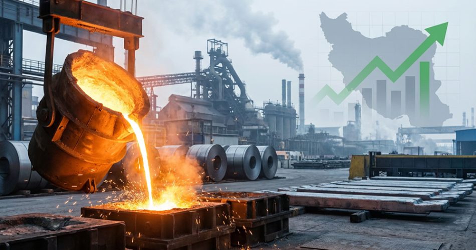 رشد تولید فولاد و توقف صادرات سنگ آهن